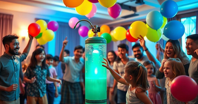 Cilindro de gás hélio preço acessível para festas e eventos